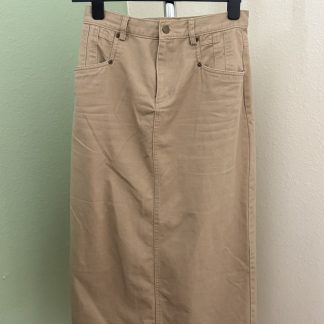 Chadwicks Khaki Skirt 100% Cotton Womens Size 6 Petite